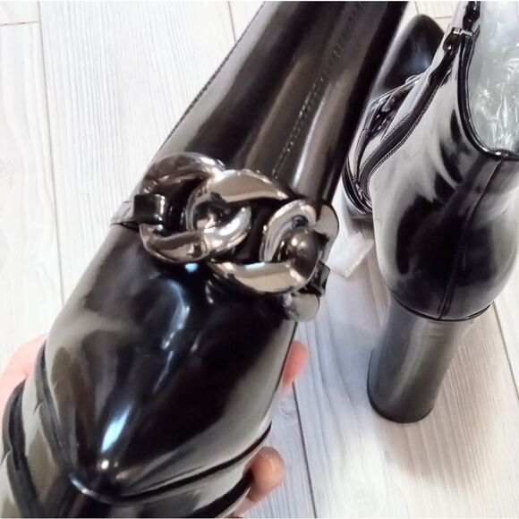 (W-4455) Covibesco Platform Ankle Boots For Women Chunky Heel Zippe Sz 38 (7.5) - Picture 7 of 17